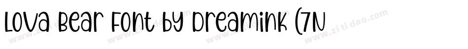 Lova Bear Font by Dreamink (7NTypes)字体转换